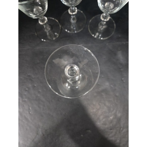 Libbey Georgian Vintage Liquor Glasses, Cocktail Cordials, Set of 4, Clear Stem - Picture 7 of 9